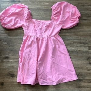 Shein Light Pink balloon sleeve dress
